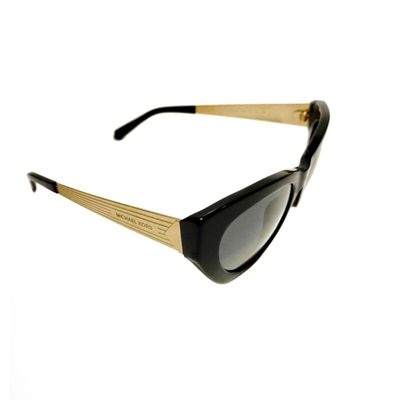 Michael Kors Black Gold Paloma II Cat Eye Sunglasses NWT